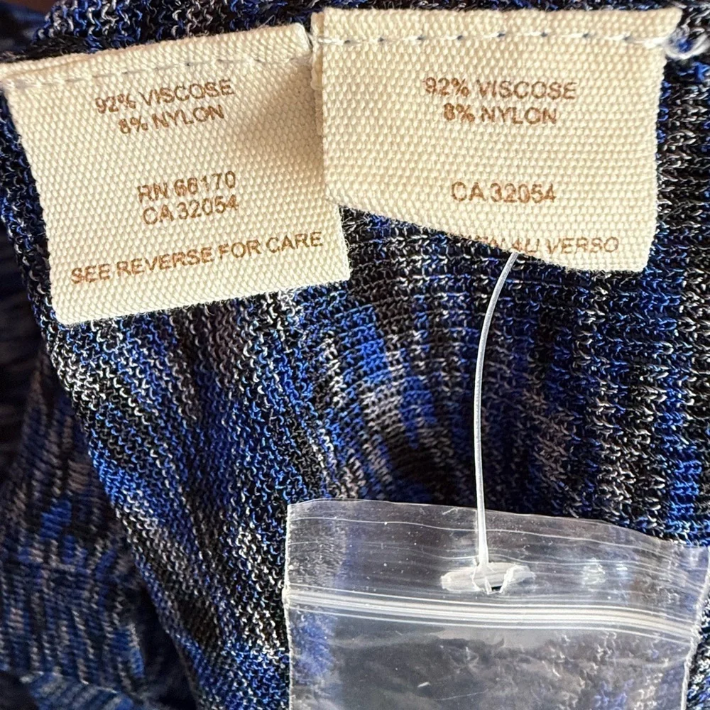 Free People Space Dye V-Neck Button Cardigan Blue Gray Womens L Sweater NWT